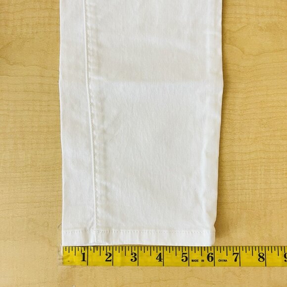 Calvin Klein Jeans Women's White Skinny Crop Jeans Size 2 Stretch Low Rise - Picture 11 of 12